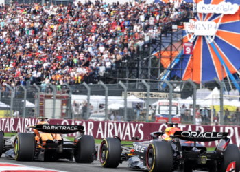 Max Verstappen was penalised over two clashes with Lando Norris in Mexico
