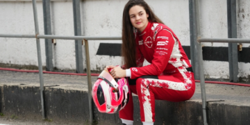 Abbi Pulling set the fastest time in the all-female FE test - Image courtesy of Formula E