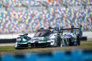 The new Aston Martin Valkyrie participated in the IMSA-sanctioned test at the Daytona International Speedway Road Course