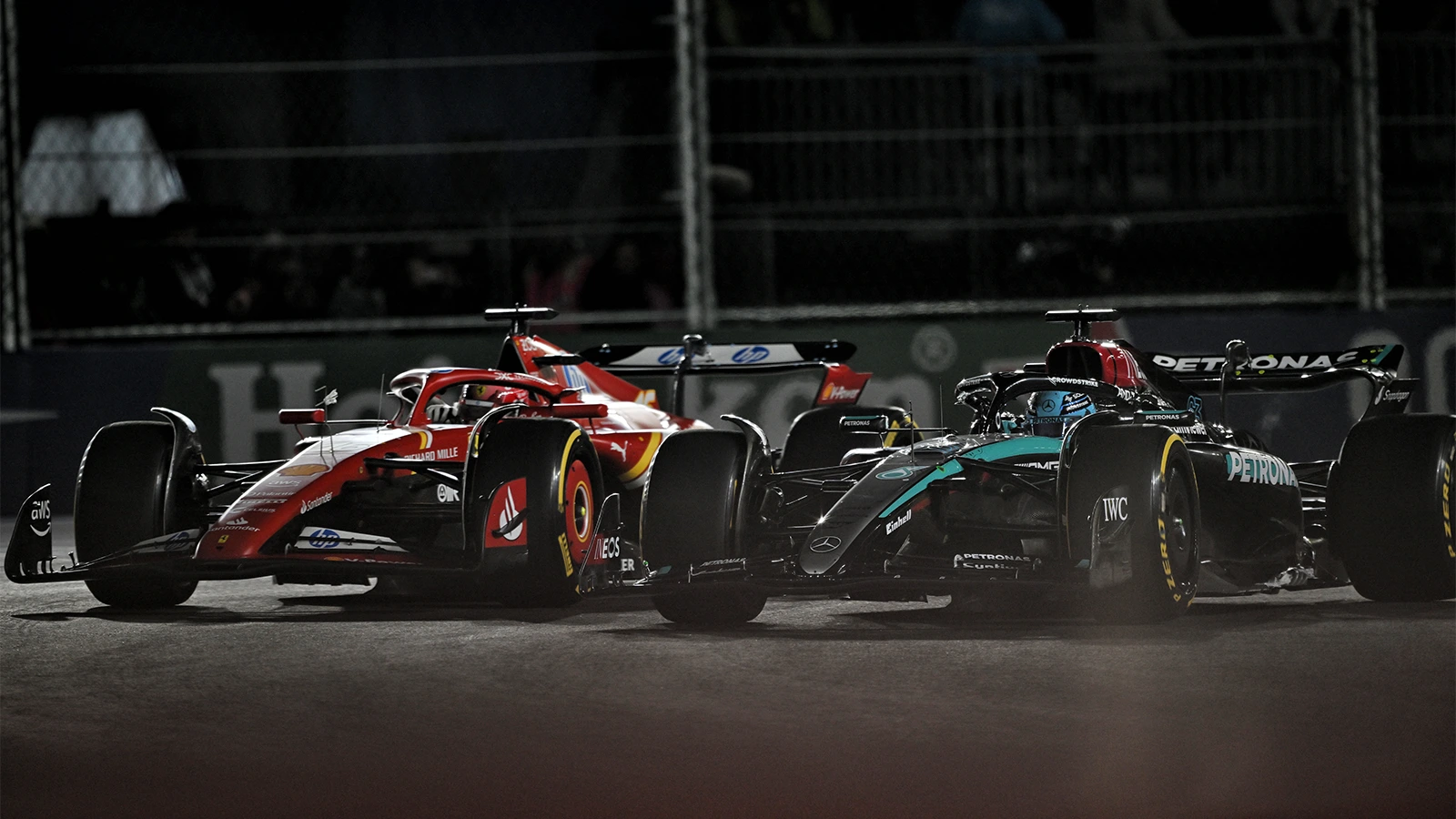 Charles Leclerc vs George Russell in Las Vegas Grand Prix