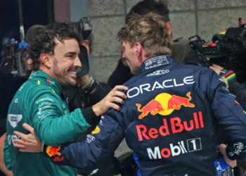 Fernando Alonso congratulated the newly crowned 2024 F1 World Champion Max Verstappen after the race