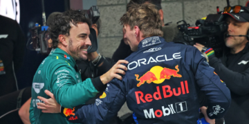 Fernando Alonso congratulated the newly crowned 2024 F1 World Champion Max Verstappen after the race