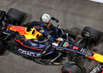 Max Verstappen pipped George Russell to pole position in Qatar