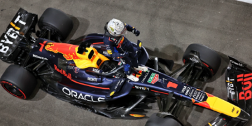 Max Verstappen pipped George Russell to pole position in Qatar