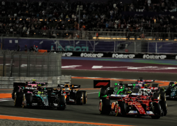 Lando Norris led the opening lap of the 2024 Qatar Grand Prix Sprint race from pole position