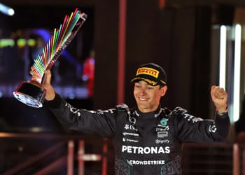 George Russell heads Mercedes 1-2 as Max Verstappen crowned F1 champion in Las Vegas
