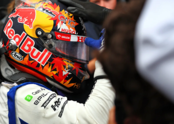 Yuki Tsunoda secured third on the grid in Brazil