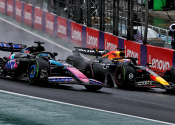Max Verstappen passed Esteban Ocon to win in Brazil