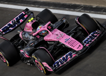 Alpine is continuing with the special pink colour scheme in Qatar