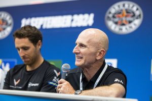 Ben Keating (right) will team up with Daniel Juncadella (left) and Jonny Edgar for the 2025 WEC season