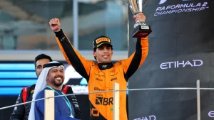 The Sauber F1-bound racing driver took the F2 championship after Isack Hadjar stalled at the race start
