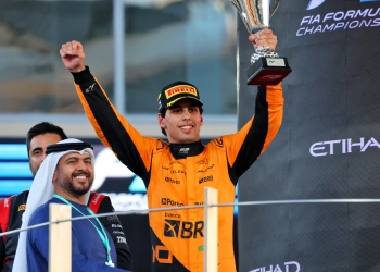 The Sauber F1-bound racing driver took the F2 championship after Isack Hadjar stalled at the race start