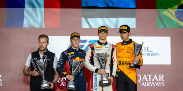 Paul Aron has an outside chance at the F2 Drivers' Title as he is currently 25.5 points behind Gabriel Bortoleto heading into the final round