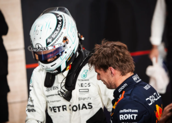 George Russell inherited pole position from Max Verstappen in Qatar