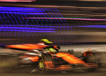 Lando Norris headed the times in FP2 at the Abu Dhabi GP