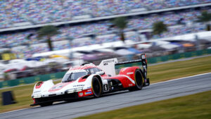 The #6 Porsche at Daytona International Speedway.