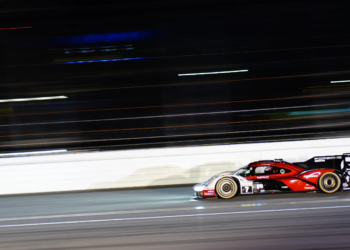 Porsche’s Laurens Vanthoor leading under caution period amid daybreak in Daytona