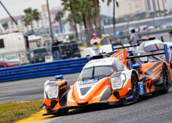 The #8 Tower Motorsports entry benefitted from late race shake-ups to take LMP2 victory. Photo: Kevin Dejewski