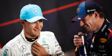 Max Verstappen says that he 'spoke briefly' with George Russell after the race in Abu Dhabi