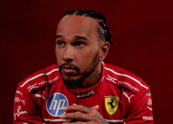 Lewis Hamilton has begun his new venture in red at Ferrari