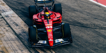 Lewis Hamilton has been back out on track with Ferrari