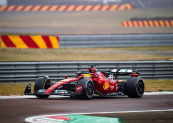 Lewis Hamilton reacts to his debut Ferrari F1 outing at Fiorano
