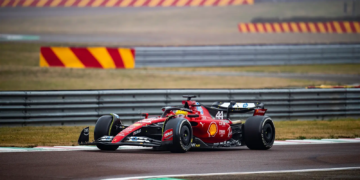 Lewis Hamilton reacts to his debut Ferrari F1 outing at Fiorano