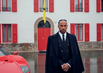 Lewis Hamilton has reacted to his first day at Ferrari - Image via Lewis Hamilton on X - taken by Andre D. Wagner