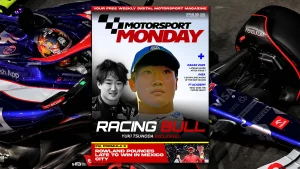 Racing Bulls F1 ace Yuki Tsunoda is the cover star of Motorsport Monday