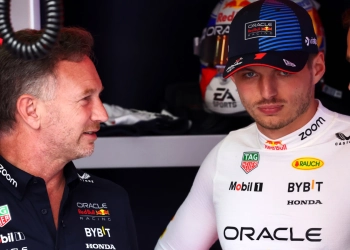 (L to R): Christian Horner (GBR) Red Bull Racing Team Principal with Max Verstappen (NLD) Red Bull Racing. 18.05.2024. Formula 1 World Championship, Rd 7, Emilia Romagna Grand Prix, Imola, Italy, Qualifying Day