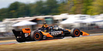 O'Ward put on the speed in the first day of the two-day test. Photo: Kevin Dejewski