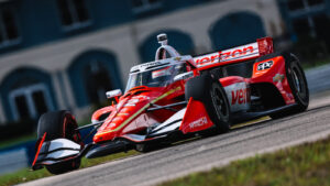 Power set the fastest lap of testing in his new bright red #12. Photo: IndyCar - Joe Skibinski