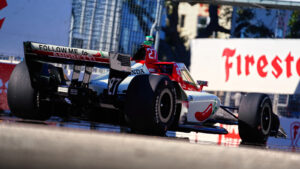 Kirkwood navigated the tight streets of St. Petersburg in his new look Andretti car. Photo: Kevin Dejewski