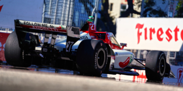 Kirkwood navigated the tight streets of St. Petersburg in his new look Andretti car. Photo: Kevin Dejewski