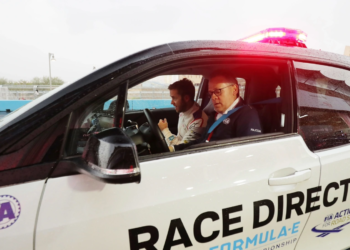 Sam Bird (GBR), Envision Virgin Racing, in the Race Directorâ??s car during the Ad Diriyah E-prix at Riyadh Street Circuit on December 15, 2018 in Riyadh Street Circuit, Saudi Arabia