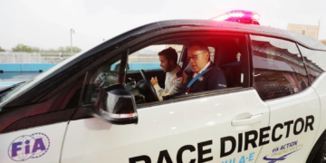 Sam Bird (GBR), Envision Virgin Racing, in the Race Directorâ??s car during the Ad Diriyah E-prix at Riyadh Street Circuit on December 15, 2018 in Riyadh Street Circuit, Saudi Arabia