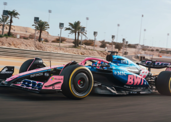 Alpine took the A525 on track for the first time in Bahrain on Monday