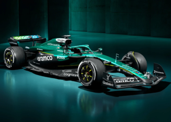 Aston Martin has unveiled the team's 2025 car, the AMR25 - Credit: Aston Martin