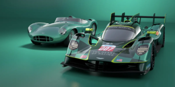 The green #007 and the #009 Aston Martin Valkyries will compete in the FIA World Endurance Championship