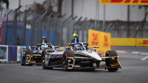 Maximilian Gunther of Germany driving the DS Penske DS E-Tense FE25 during practice ahead of the Mexico City E-Prix at Autodromo Hermanos Rodriguez on January 10, 2025 in Mexico City, Mexico