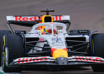 Racing Bulls' revamped white colour scheme has been spotted on track - Credit: Racing Bulls