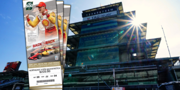 Double images of Newgarden's car and celebration will adorn each ticket. Ticket image: IMS