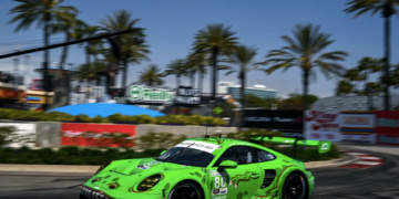 AO Racing last raced at Long Beach in 2023 in the GTD category