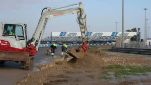 The Jerez circuit, which hosts MotoGP, repairing flood damage