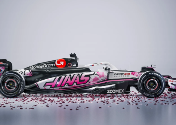 Haas is running a special livery at the Japanese GP