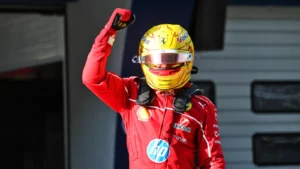 Lewis Hamilton earned his maiden Ferrari pole position for the Chinese GP Sprint race