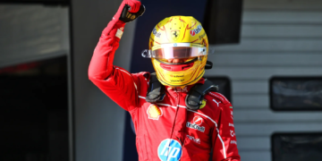 Lewis Hamilton earned his maiden Ferrari pole position for the Chinese GP Sprint race