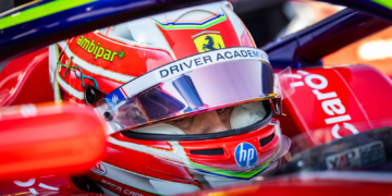 Trident's Rafael Camara led from start to finish in tricky wet-weather conditions to win the Feature Race and take his maiden victory in F3 at Albert Park