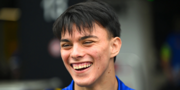 Zane Maloney of Barbados and Lola Yamaha ABT Formula E Team looks on during previews ahead of the Jeddah E-Prix at Jeddah Corniche Circuit on February 12, 2025 in Jeddah, Saudi Arabia