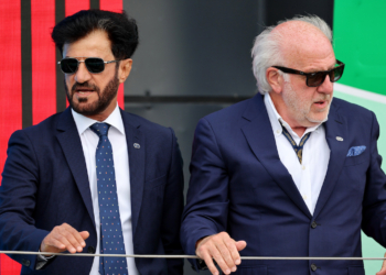 David Richards (right) seen alongside FIA President Mohammed Ben Sulayem (left)